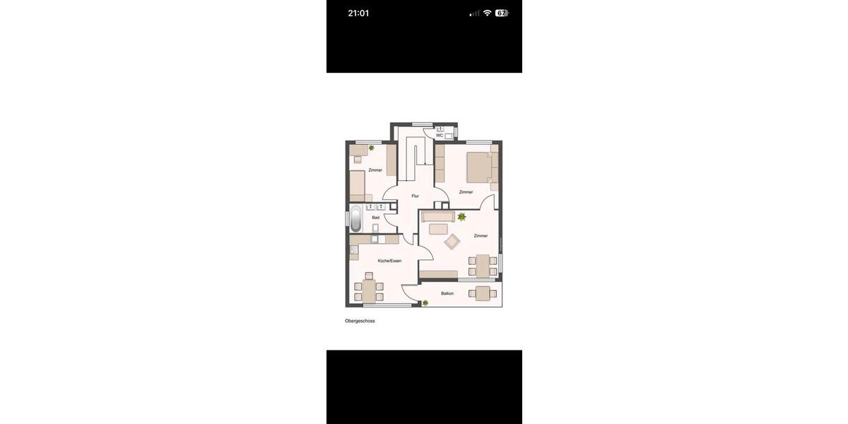 Etagenwohnung Mühlacker - 3 Zimmer, 90 m&sup2;, 900&euro; | Angebot:25919096