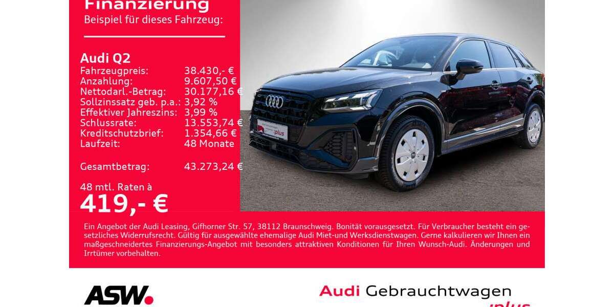 Audi Q2 11.400 km 38.430 &euro; Heilbronn 74074