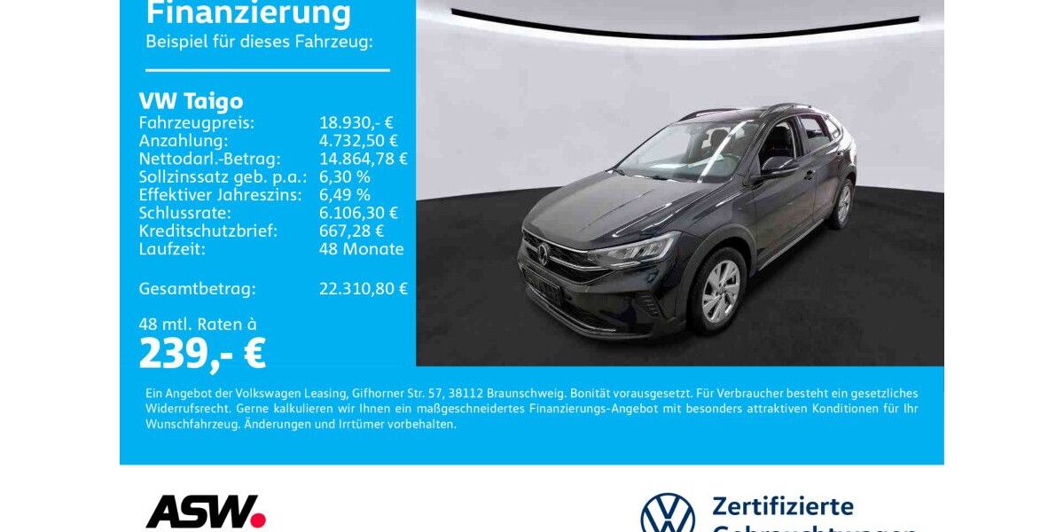VW Taigo 37.900 km 18.930 &euro; Bad Rappenau 74906