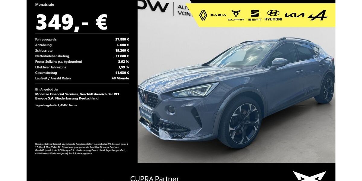 Cupra Formentor 26.400 km 36.980 &euro; Mosbach 74821
