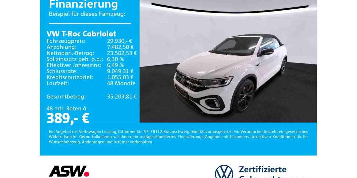VW T-Roc 39.700 km 29.930 &euro; Bad Rappenau 74906