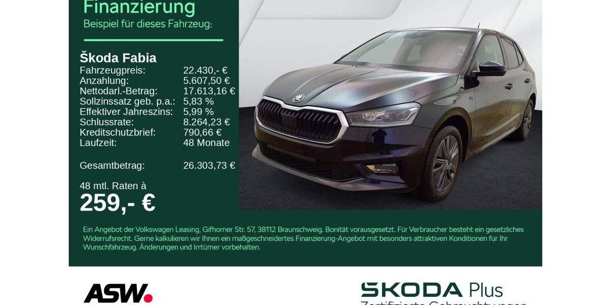 Skoda Fabia 15.600 km 22.430 &euro; Sinsheim 74889