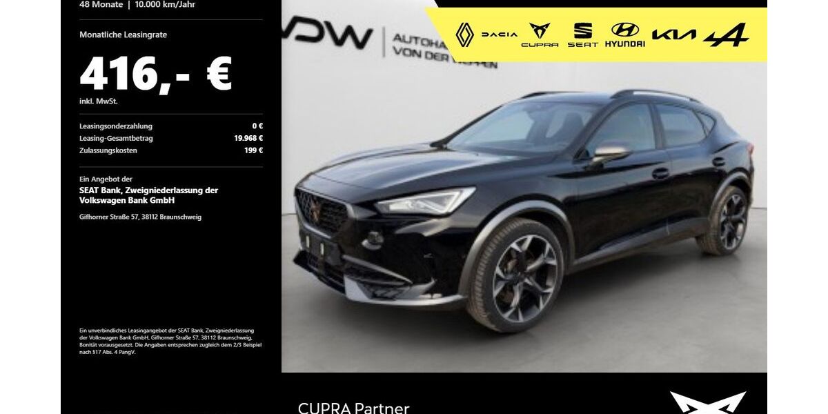 Cupra Formentor 40.900 km 34.980 &euro; Mosbach 74821