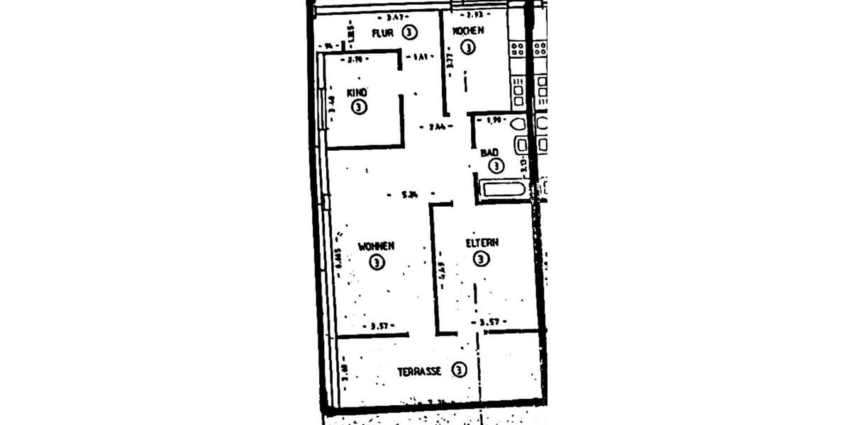 Terrassenwohnung Mosbach - 3 Zimmer, 86 m&sup2;, 300.000&euro; | Angebot:26330070