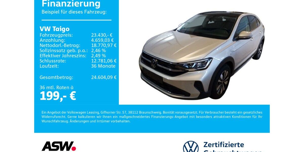VW Taigo 14.300 km 23.430 &euro; Bad Rappenau 74906