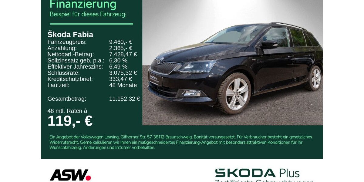 Skoda Fabia 124.300 km 9.460 &euro; Heilbronn 74076
