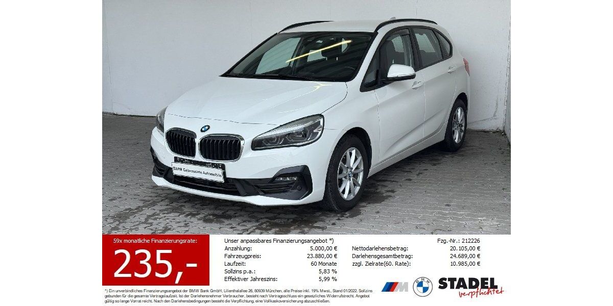 BMW 216 Gran Tourer 46.946 km 22.479 &euro; Heilbronn 74074