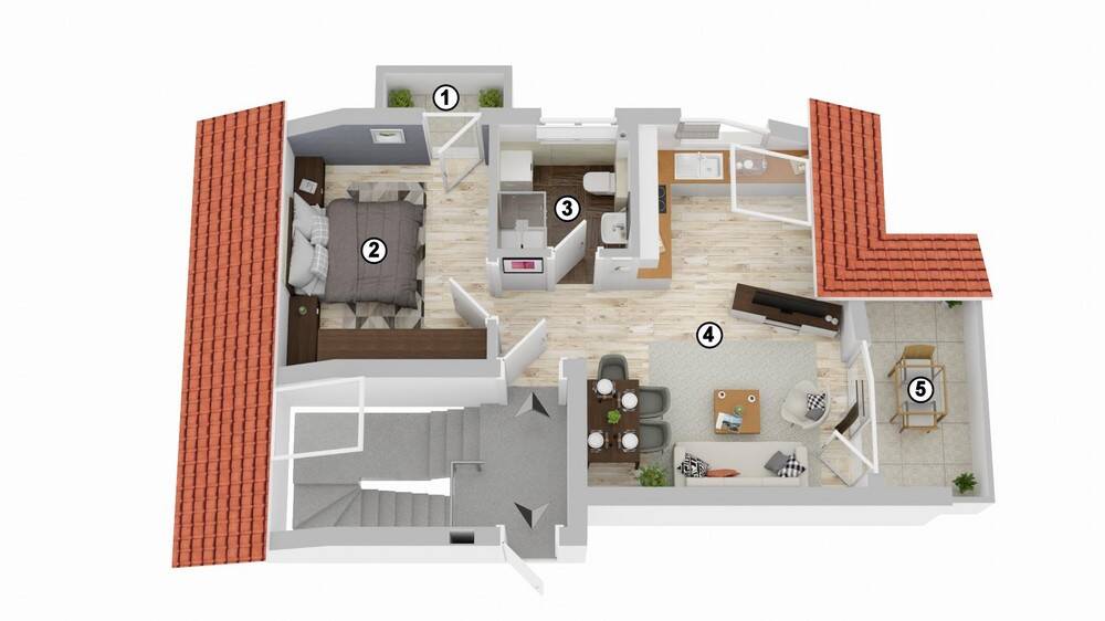Etagenwohnung Bad Rappenau - 2 Zimmer, 43 m&sup2;, 132.000&euro; | Angebot:26017483