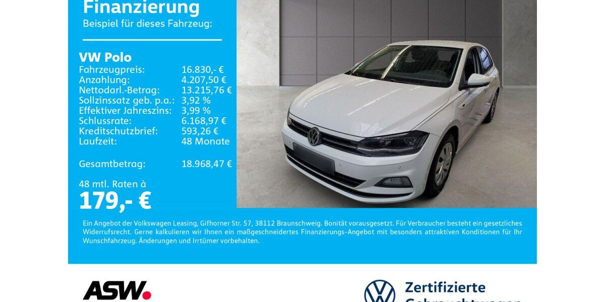 VW Polo 59.500 km 16.830 &euro; Neckarsulm 74172