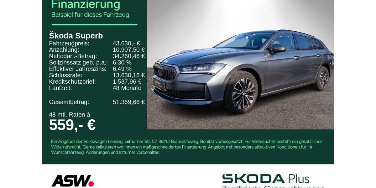 Skoda Superb 24.300 km 42.860 &euro; Heilbronn 74076