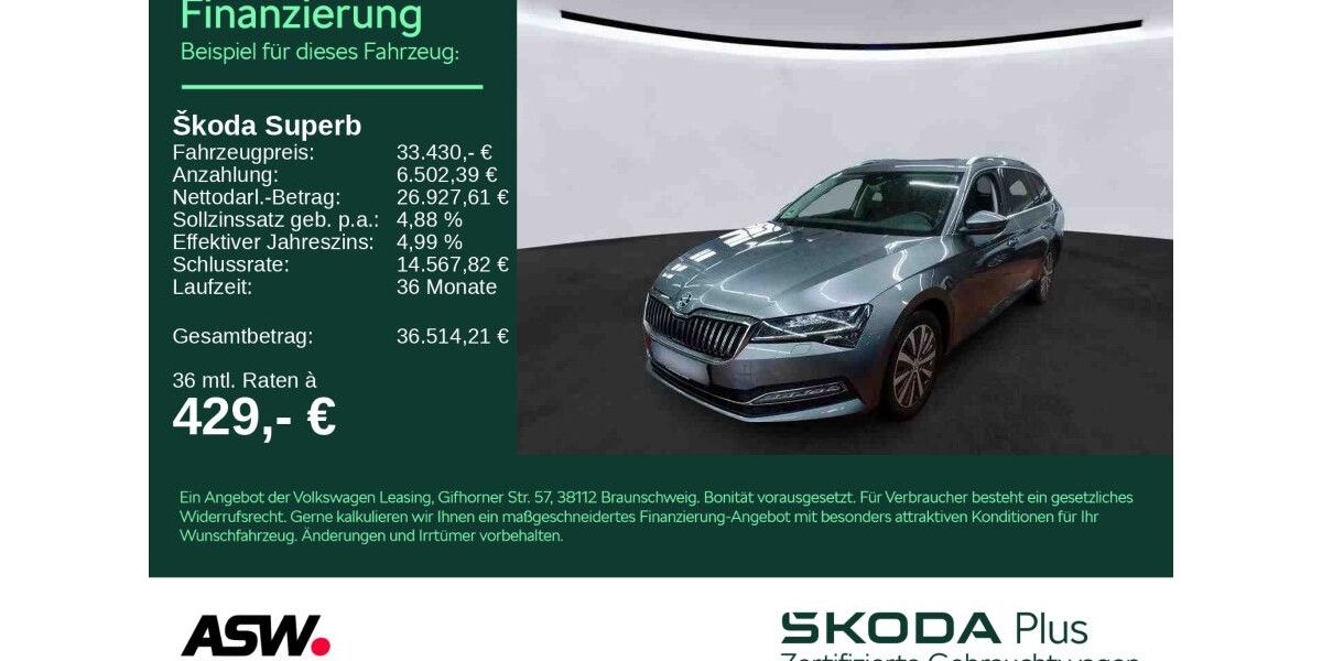 Skoda Superb 38.800 km 32.230 &euro; Heilbronn 74076