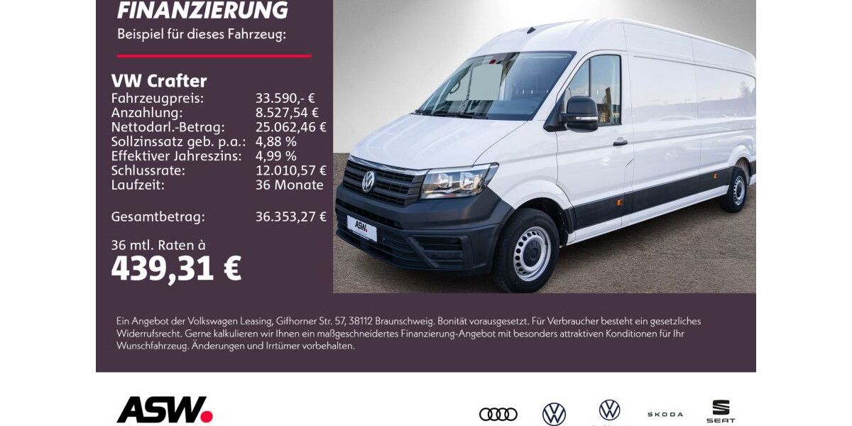 VW Crafter 32.300 km 29.990 &euro; Sinsheim 74889