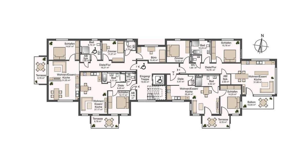 Etagenwohnung Bad Wimpfen - 4 Zimmer, 99 m&sup2;, 1.590&euro; | Angebot:25776136