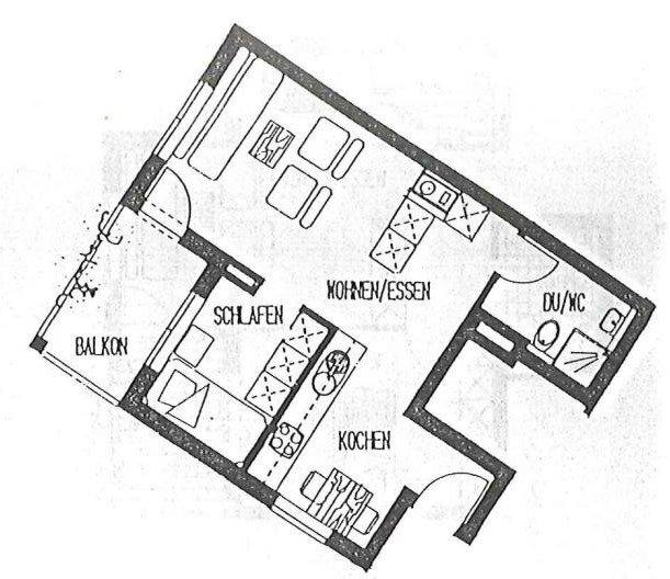 Etagenwohnung Mosbach - 1.5 Zimmer, 40 m&sup2;, 520&euro; | Angebot:25961933