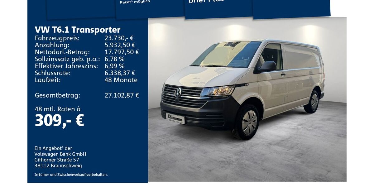 VW T6 Transporter 61.915 km 23.730 &euro; Mosbach 74821
