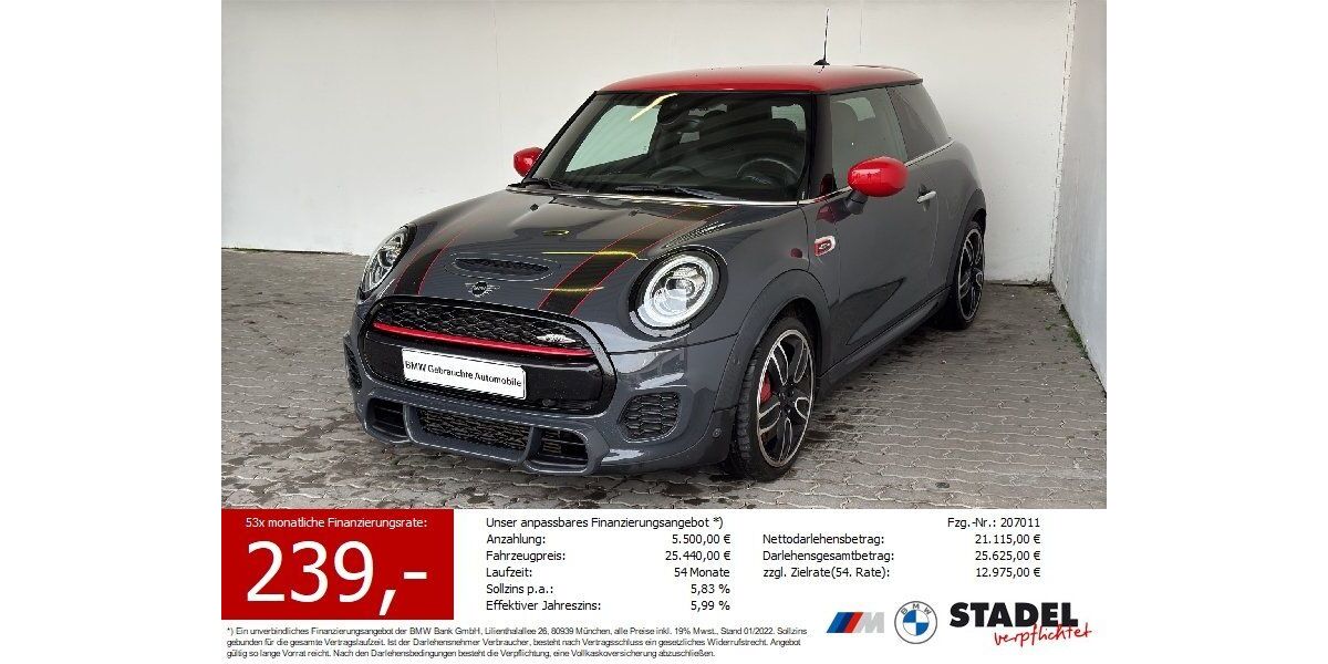 Mini John Cooper Works 98.547 km 21.749 &euro; Heilbronn 74074