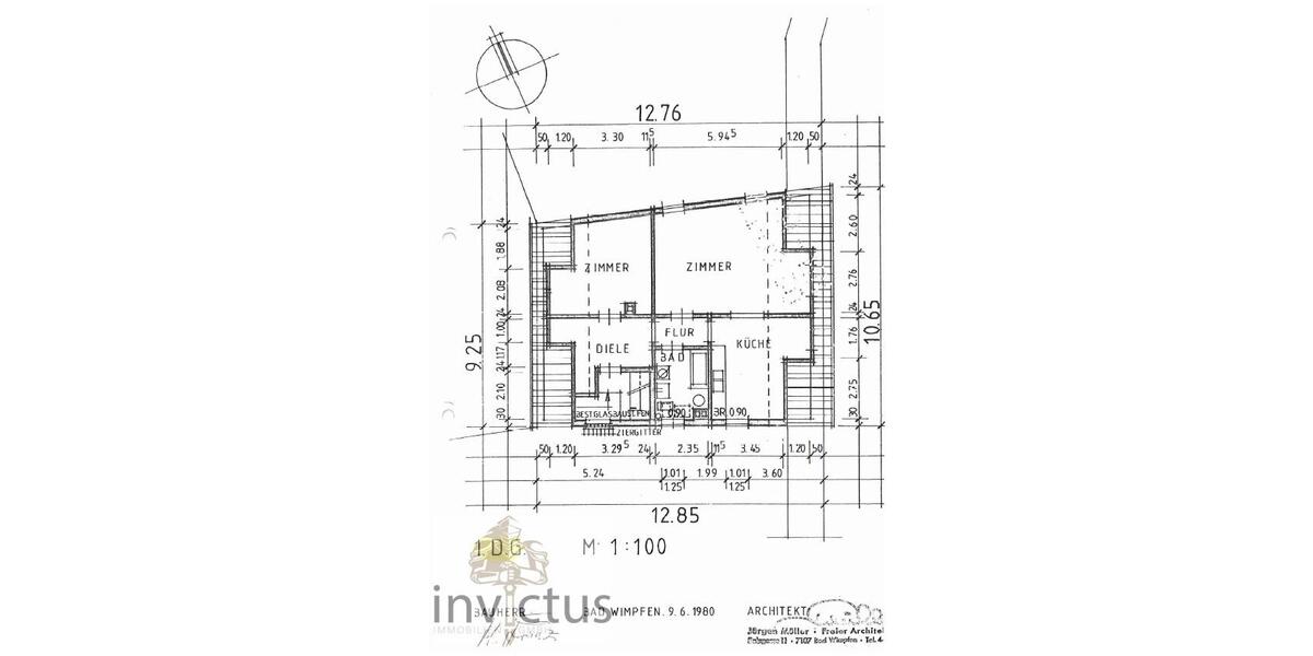 Etagenwohnung Bad Wimpfen - 2.5 Zimmer, 88 m&sup2;, 990&euro; | Angebot:24625247