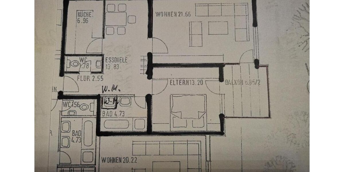 Hochparterre Heilbronn Frankenbach - 2.5 Zimmer, 67 m&sup2;, 900&euro; | Angebot:25893578