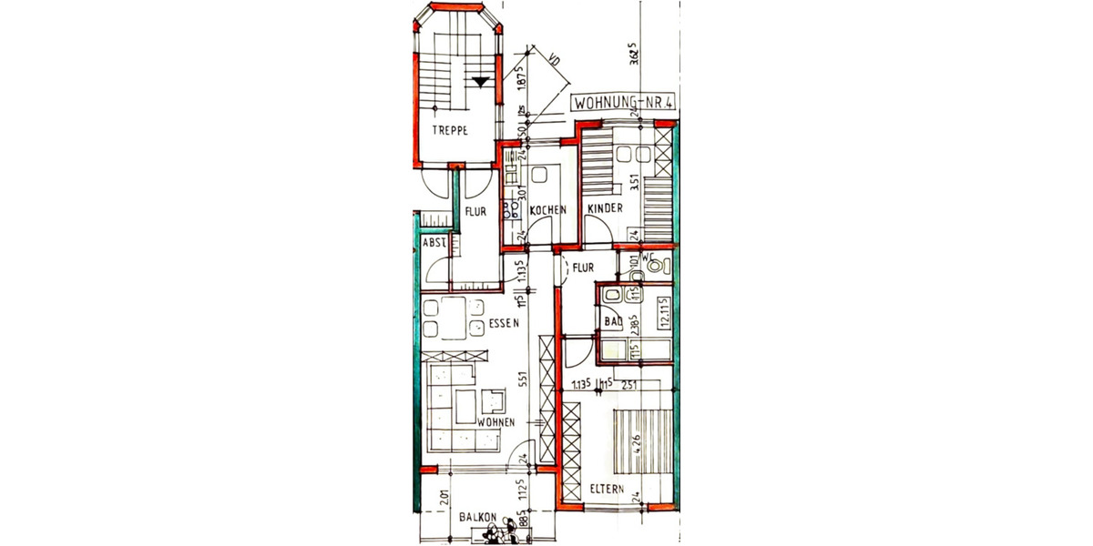 Etagenwohnung Bad Rappenau - 3 Zimmer, 83 m&sup2;, 910&euro; | Angebot:24755089