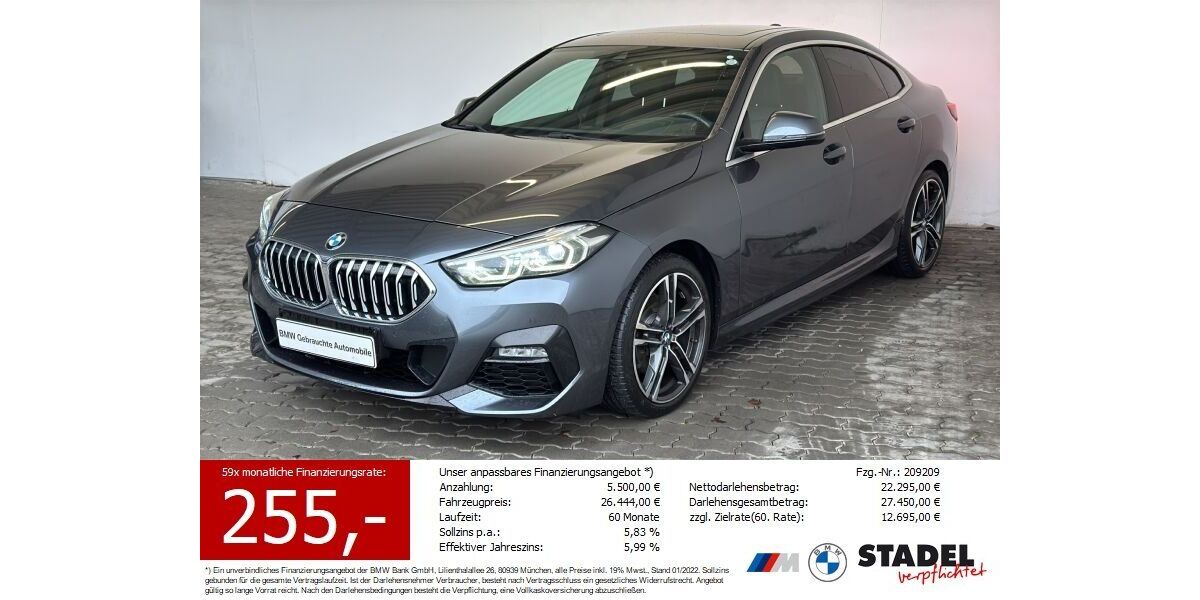 BMW 218 Gran Coupé 74.620 km 24.189 &euro; Heilbronn 74074