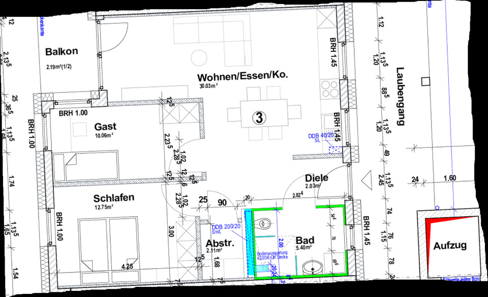 Etagenwohnung Sulzfeld - 3.5 Zimmer, 64 m&sup2;, 889&euro; | Angebot:25959864