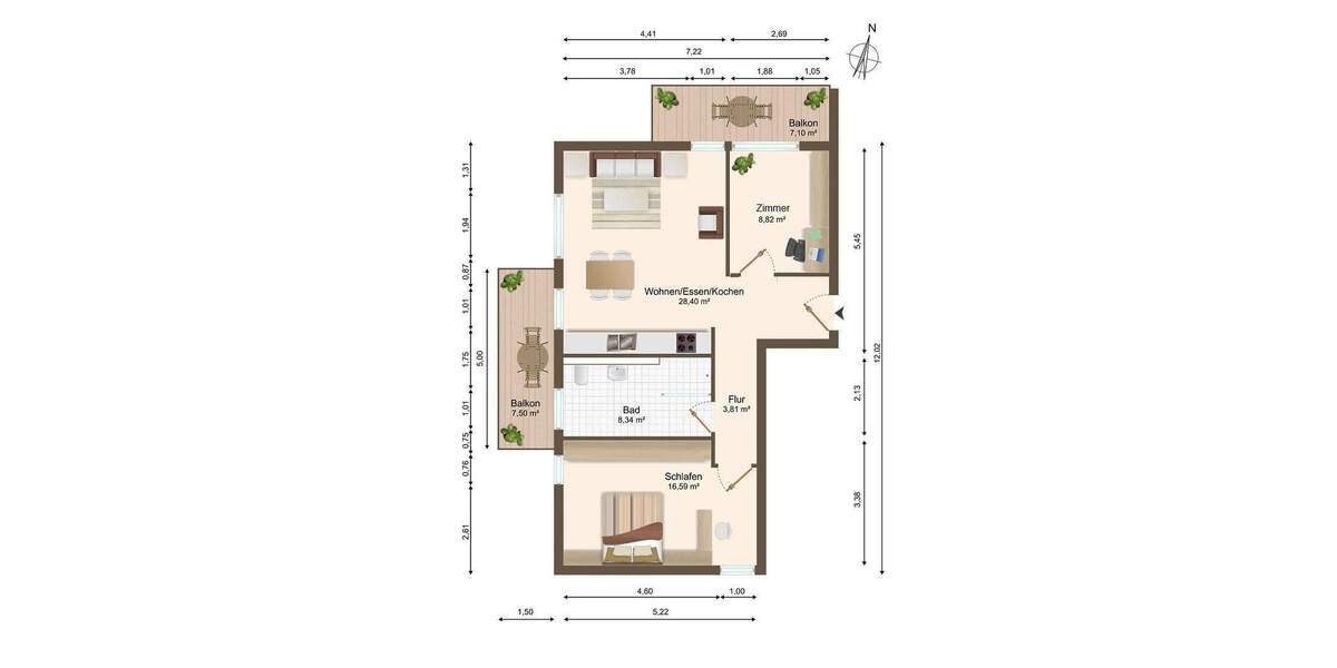 Etagenwohnung Ingersheim Großingersheim - 3 Zimmer, 73 m&sup2;, 393.000&euro; | Angebot:25756385