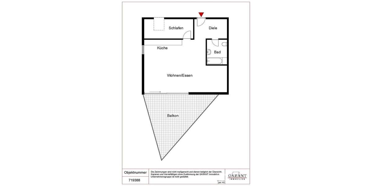 Etagenwohnung Leingarten Großgartach - 2 Zimmer, 44 m&sup2;, 145.000&euro; | Angebot:25730283