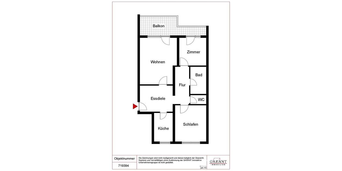 Etagenwohnung Lauffen am Neckar - 3 Zimmer, 77 m&sup2;, 215.000&euro; | Angebot:25682722