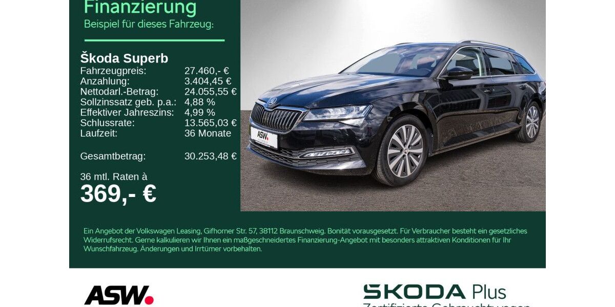 Skoda Superb 87.800 km 27.460 &euro; Sinsheim 74889