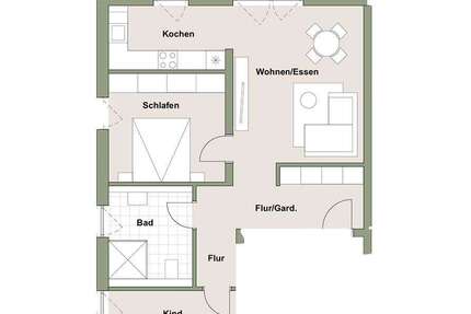 Wohnung Bruchsal - 3 Zimmer, 72 m&sup2;, 385.000&euro; | Angebot:24859586