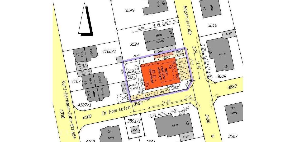 Etagenwohnung Wiesloch Baiertal - 3 Zimmer, 79 m&sup2;, 419.000&euro; | Angebot:25697188