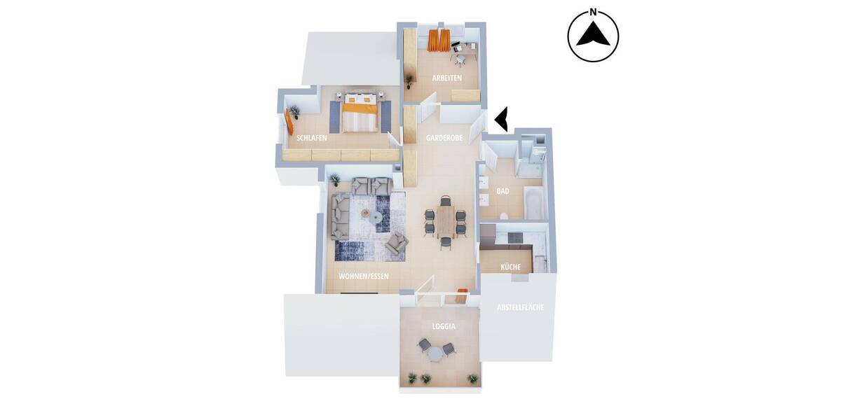 Etagenwohnung Lauffen am Neckar - 3 Zimmer, 89 m&sup2;, 1.200&euro; | Angebot:26716067