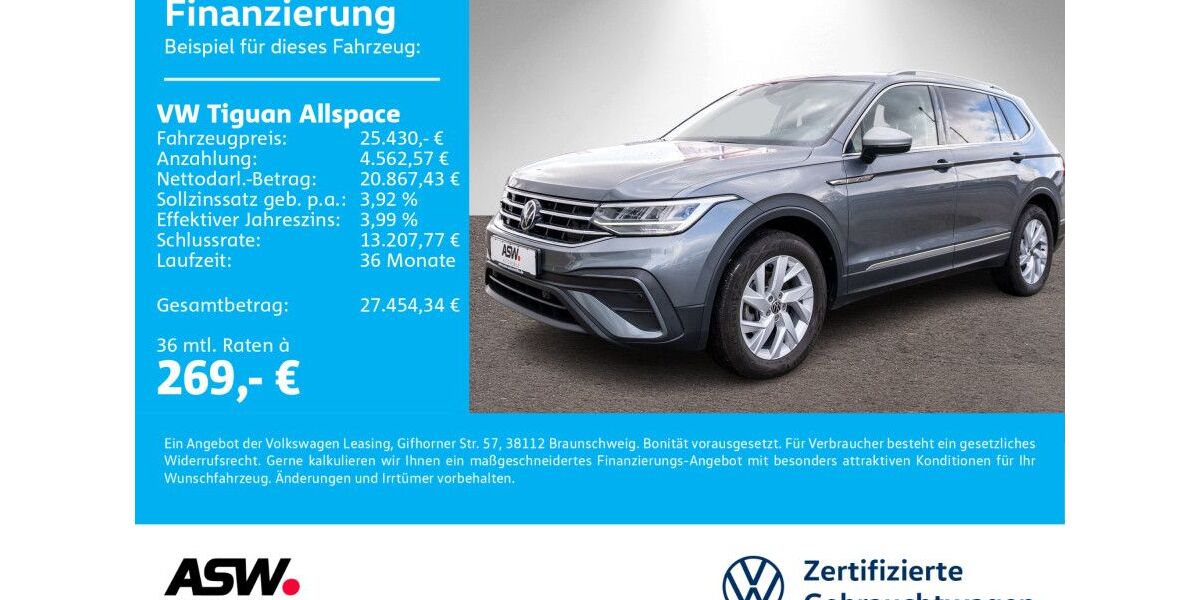 VW Tiguan Allspace 90.800 km 24.760 &euro; Sinsheim 74889