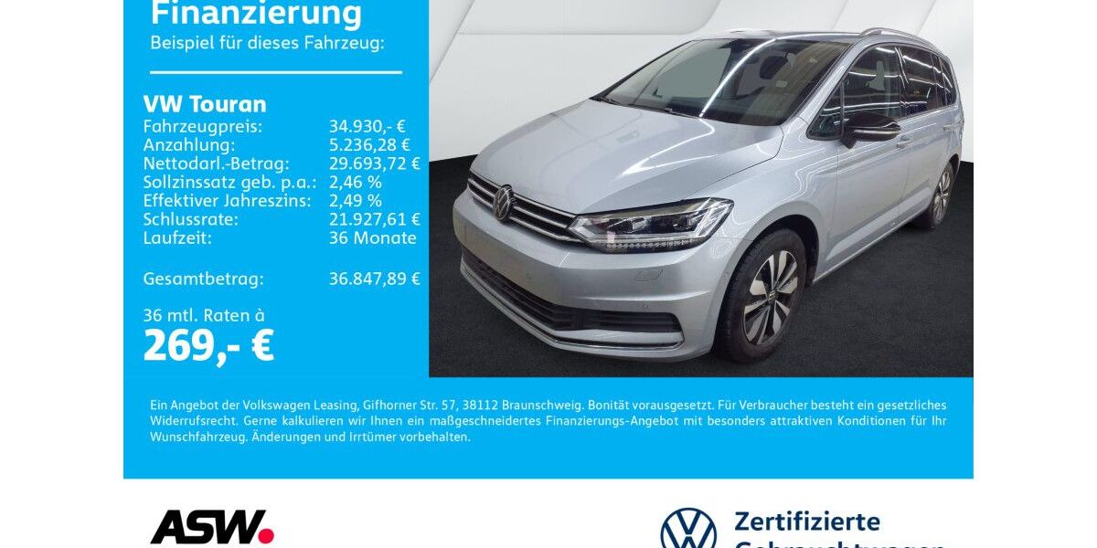 VW Touran 24.900 km 34.260 &euro; Neckarsulm 74172
