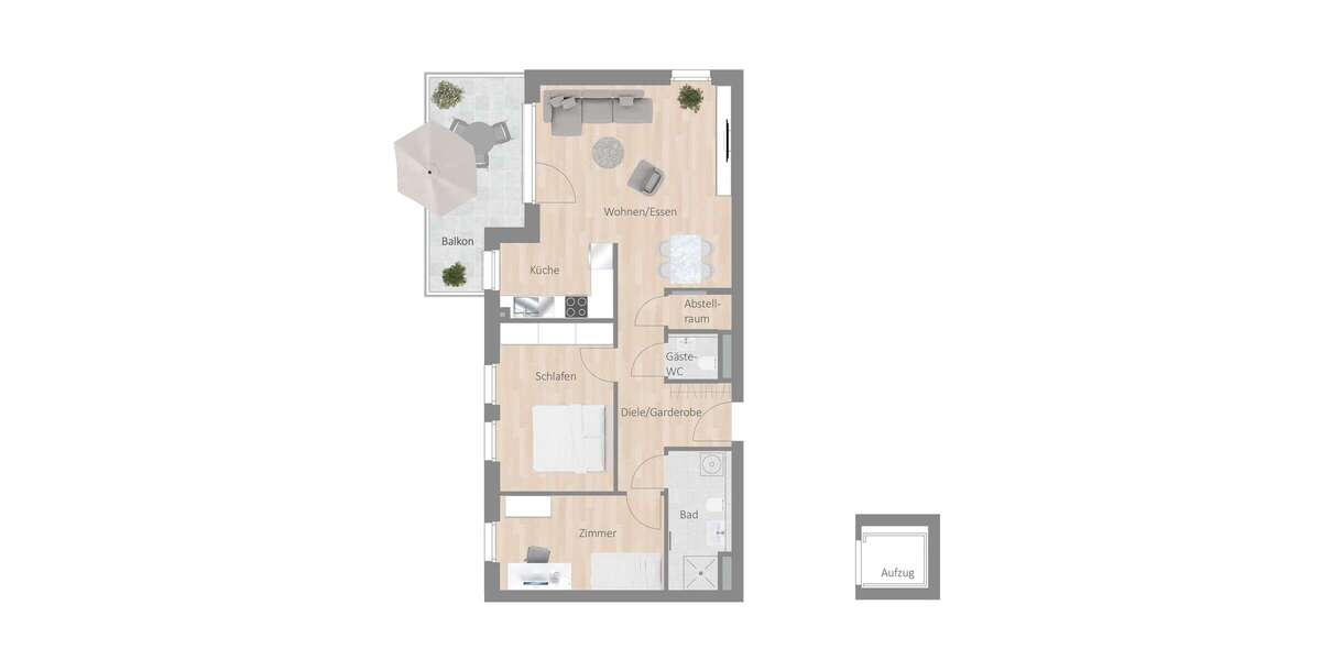 Etagenwohnung Besigheim - 3.5 Zimmer, 79 m&sup2;, 1.000&euro; | Angebot:27353062