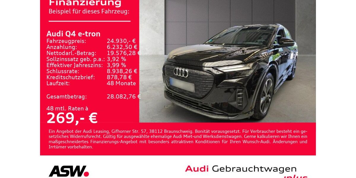 Audi Q4 e-tron 134.400 km 24.930 &euro; Heilbronn 74074