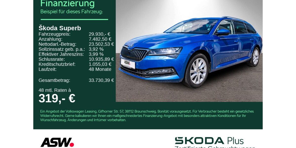 Skoda Superb 92.900 km 29.930 &euro; Sinsheim 74889